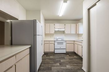 European-style cabinetry with open layout
